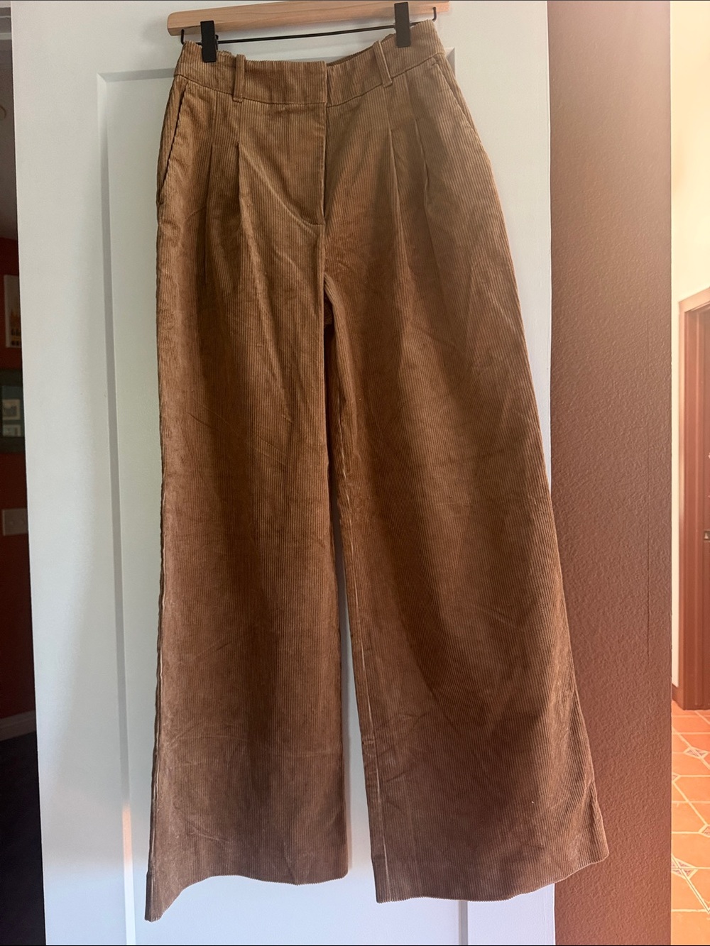 Boden Wide-Leg Corduroy Pants in Brown